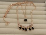 Amazing Black Stone Double Chain Necklace - Image 2
