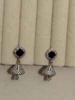 Amazing Royal Blue Stone Jhumkay - Image 2