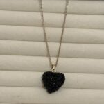 Amazing Black Heart Chain Necklace