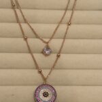 Amazing White Stone Multicolour Chain Necklace