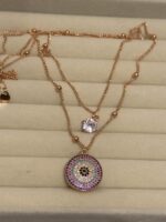 Amazing White Stone Multicolour Chain Necklace - Image 2